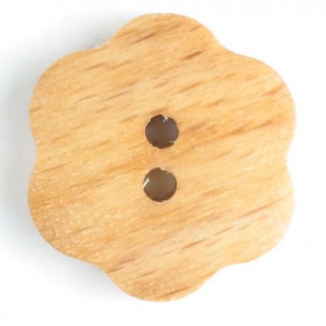 Holzknopf Blume 20mm - Dill