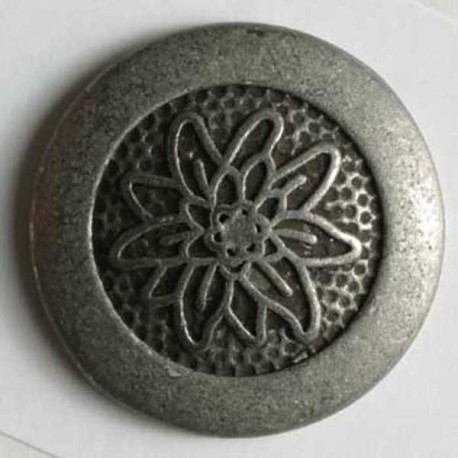 Metallknopf Edelweiss 23 mm - Dill