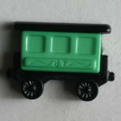 Knopf Wagon grün, 20 mm - Dill