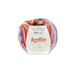 Baby Jacquard - Katia, 89 - orange/violett/dunkelblau