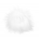 Kunstfellbommel gross mit Druckknopf - ProLana 01-white snow